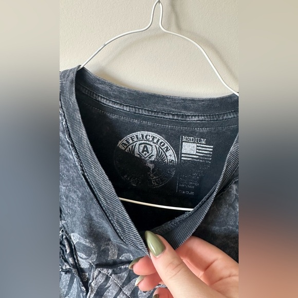 Affliction Tshirt with Patchwork - Picture 3 of 3